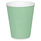 Fiesta Ripple Wall Takeaway Coffee Cups Turquoise 225ml / 8oz x 500