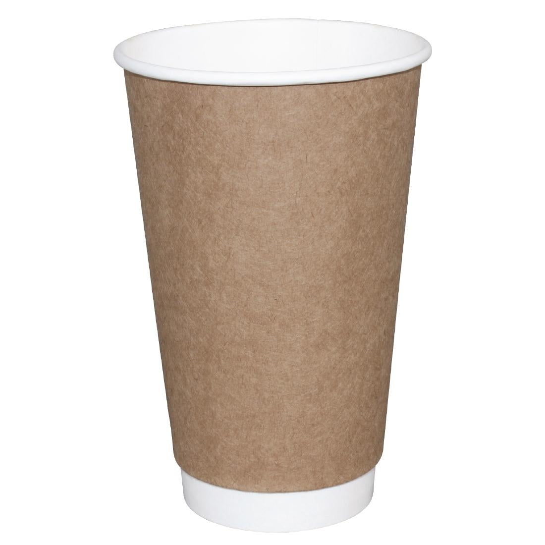 Fiesta Recyclable Coffee Cups Double Wall Kraft 225ml / 8oz (Pack of 25)