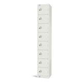 Elite Eight Door Coin Return Locker White