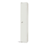 Elite Single Door Padlock Locker White