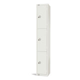 Elite Three Door Electronic Combination Locker White