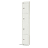 Elite Four Door Manual Combination Locker Locker White with Sloping Top