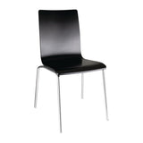 Bolero Black Square Back Side Chair (Pack of 4)