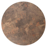 Werzalit Pre-drilled Round Table Top  Rust Brown 700mm