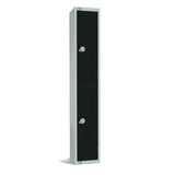 Elite Double Door Coin Return Locker Graphite Black