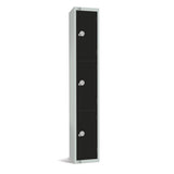 Elite Three Door Manual Combination Locker Locker Black