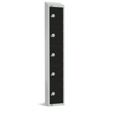 Elite Five Door Manual Combination Locker Locker Black with sloping top