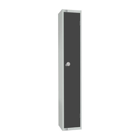 Elite Single Door Electronic Combination Locker with Sloping Top Graphite Grey