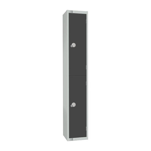 Elite Double Door Coin Return Locker Graphite Grey