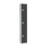 Elite Three Door Electronic Combination Locker Graphite Grey