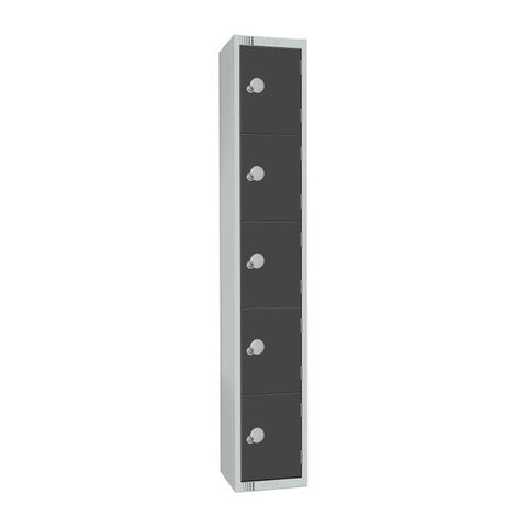 Elite Five Door Camlock Locker Graphite Grey