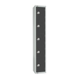 Elite Five Door Padlock Locker Graphite Grey