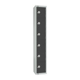 Elite Six Door Camlock Locker Graphite Grey
