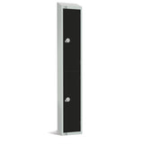 Elite Double Door Manual Combination Locker Locker Black with sloping top