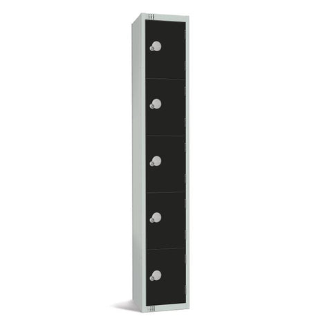 Elite Five Door Manual Combination Locker Locker Black