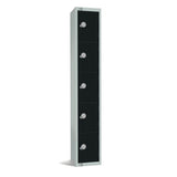 Elite Five Door Electronic Combination Locker Black