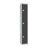 Elite Three Door Camlock Locker Graphite Grey