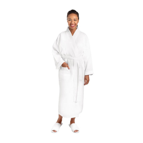 Mitre Essentials Honeycomb Bathrobe Large White