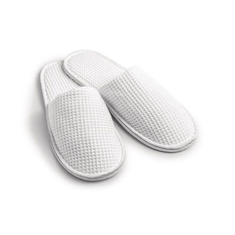 Mitre Essentials Honeycomb Slipper Closed Toe White