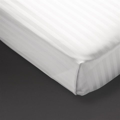 Mitre Comfort Satin Flat Sheet White Single