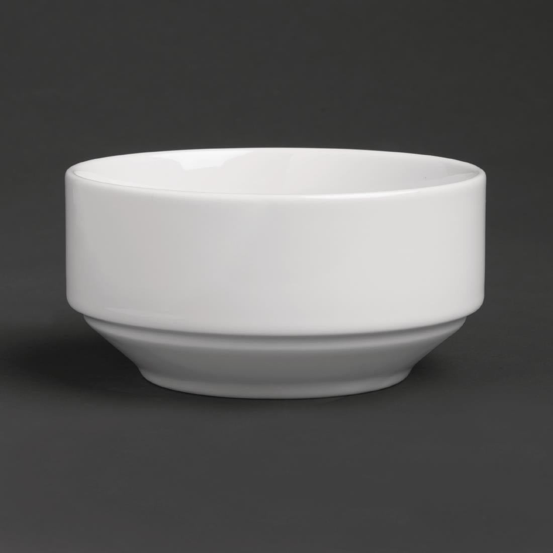 Royal Porcelain Classic White Stackable Soup Bowl 110mm (Pack of 12)