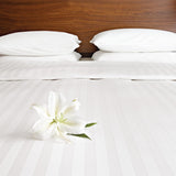 Mitre Comfort Satin Flat Sheet Oatmeal Single