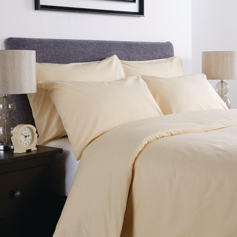 Mitre Comfort Percale Flat Sheet Oatmeal Single