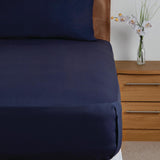 Mitre Essentials Temir Flat Sheet Navy Single