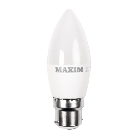 Maxim LED Candle Bayonet Cap Warm White 6W (Pack of 10)