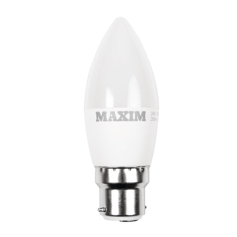 Maxim LED Candle Bayonet Cap Cool White 6W (Pack of 10)