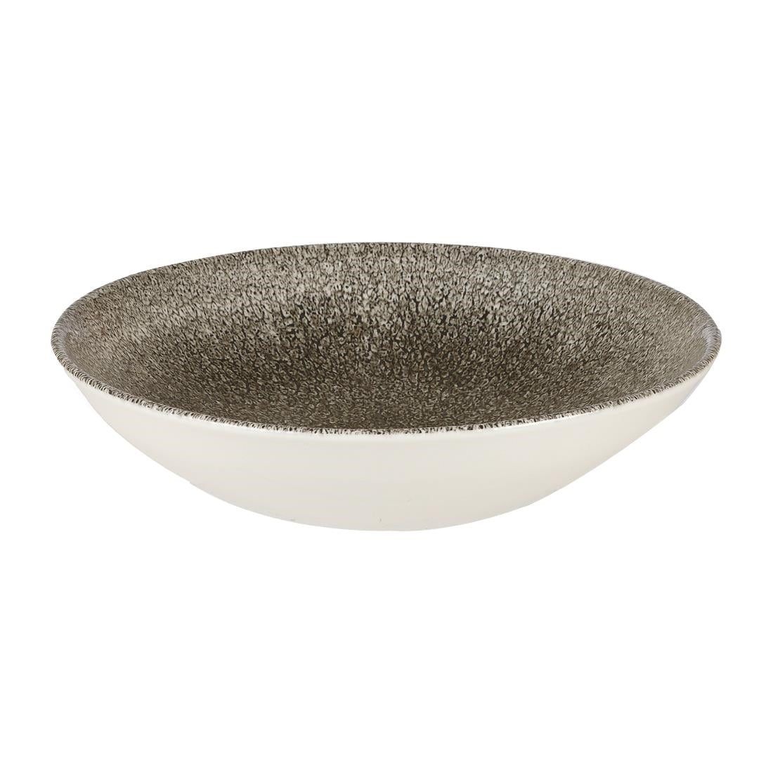 Churchill Studio Prints Raku Round Coupe Bowls Quartz Black 182mm (12 Pack)