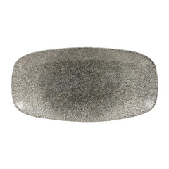 Churchill Studio Prints Raku Rectangular Plates Quartz Black 298mm (12 Pack)
