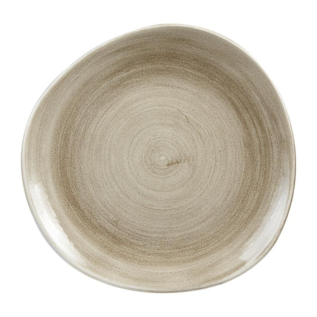 Churchill Stonecast Patina Antique Organic Round Plates Taupe 286mm (12 Pack)