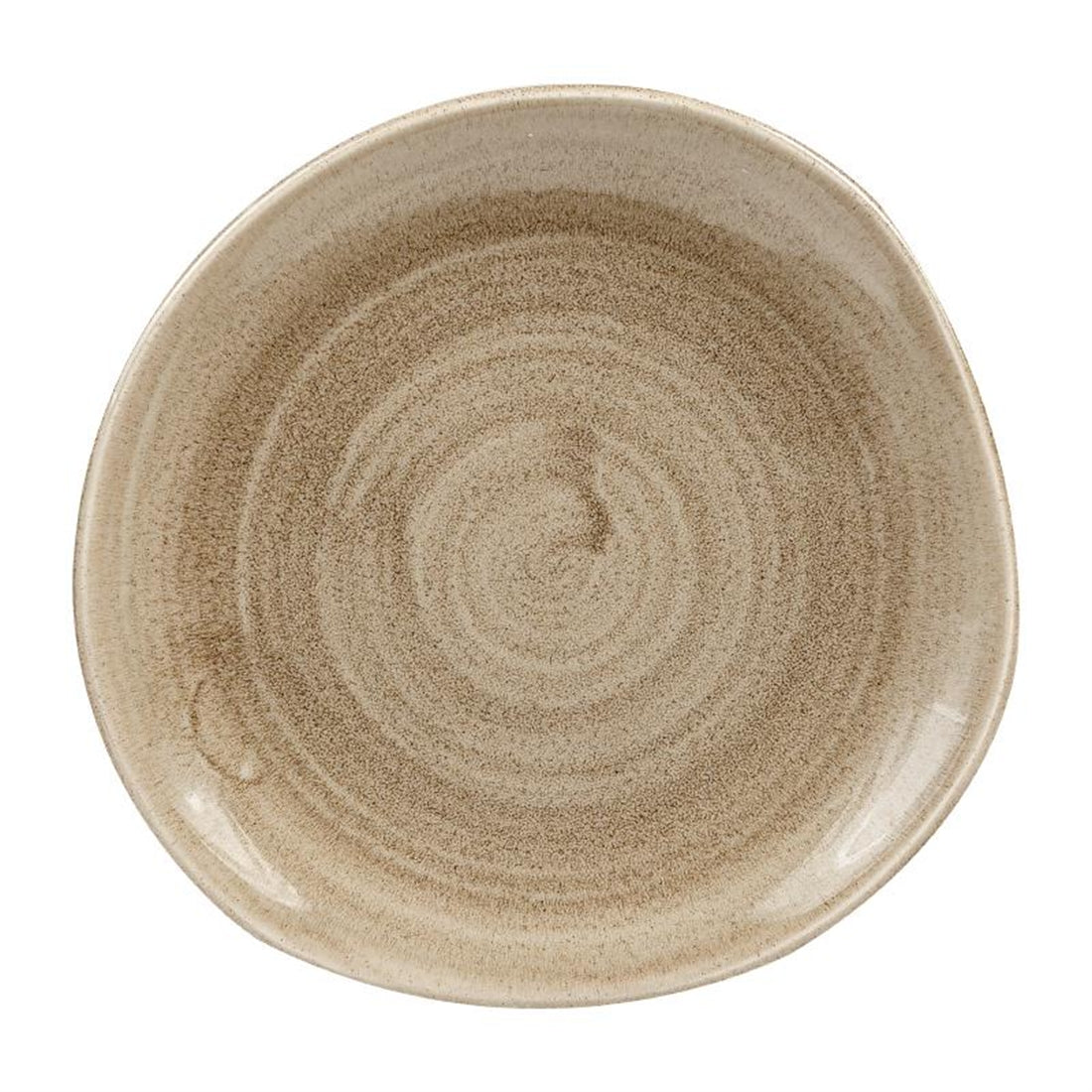 Churchill Stonecast Patina Antique Organic Round Plates Taupe 186mm (12 Pack)