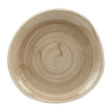 Churchill Stonecast Patina Antique Organic Round Plates Taupe 186mm