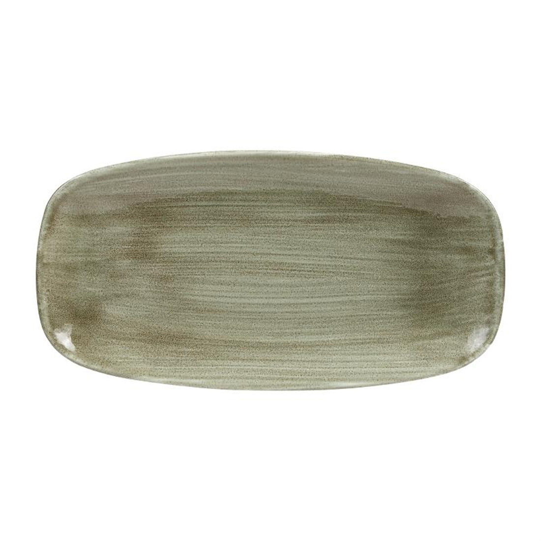 Churchill Stonecast Patina Antique Rectangular Plates Green 298mm