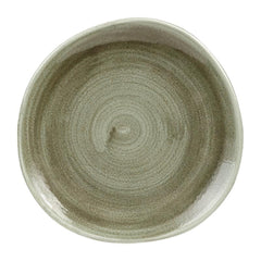 Churchill Stonecast Patina Antique Organic Round Plates Green 210mm (12 Pack)