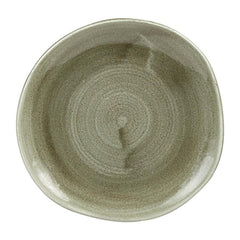 Churchill Stonecast Patina Antique Organic Round Plates Green 186mm (12 Pack)