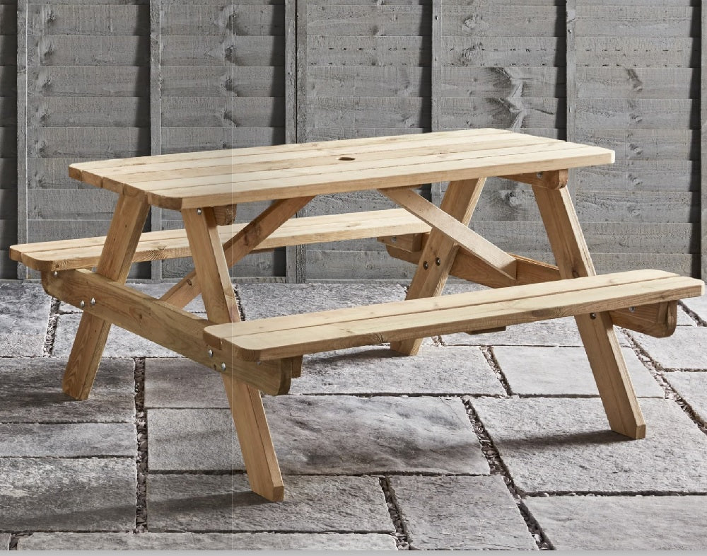 Hereford Picnic Table - 6 Seater