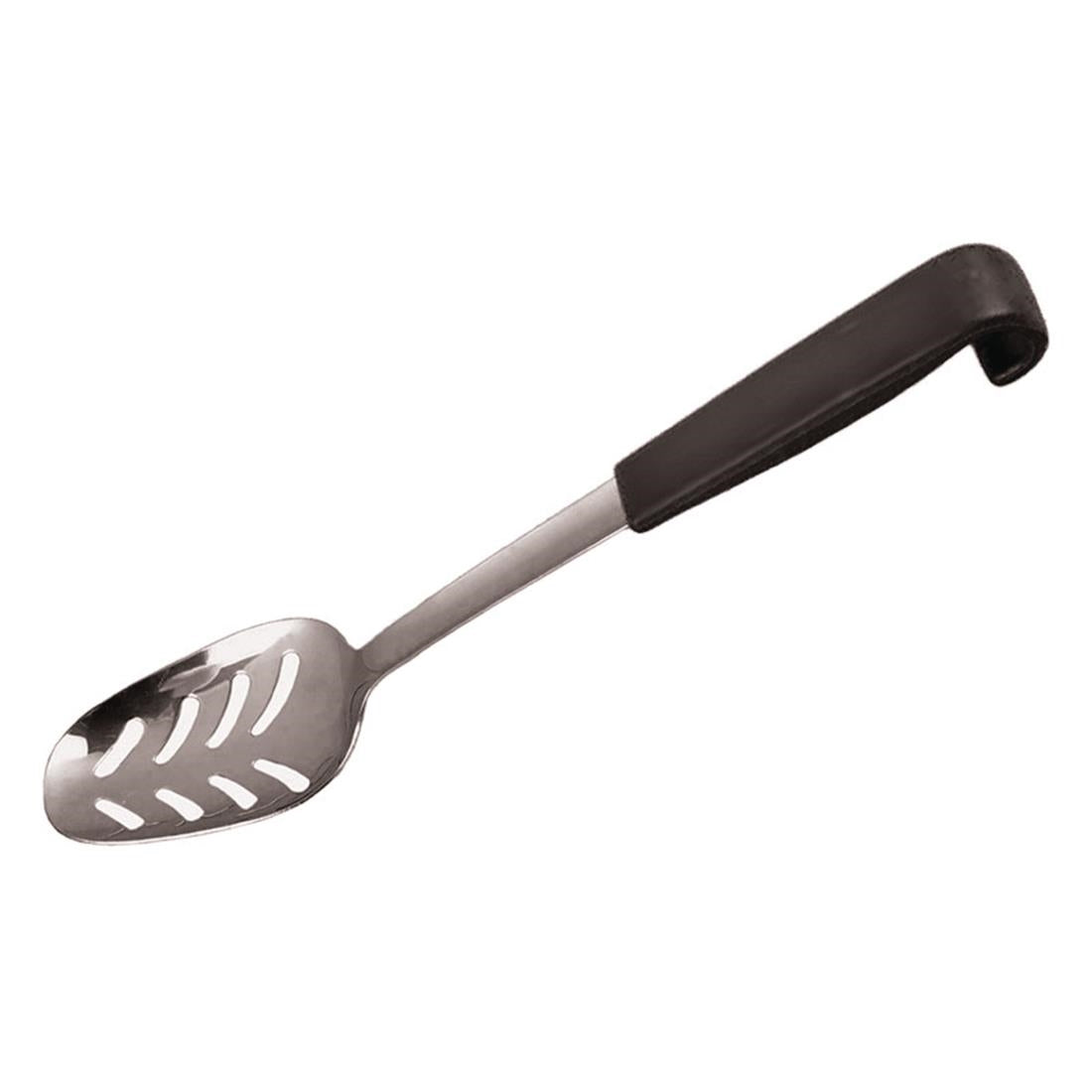 MermaidÊLe BuffetÊBlack Handled Serving Spoon Perforated 240mm