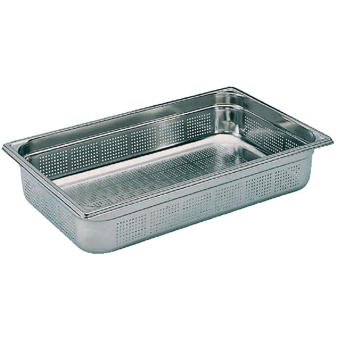 Matfer Bourgeat Stainless Steel Perforated 1/1 Gastronorm Tray 55mm