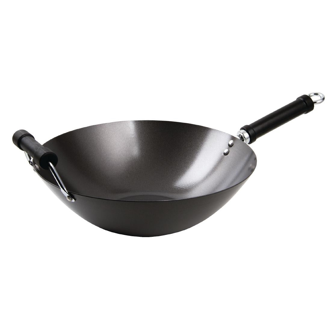 Kitchen Craft Non Stick Flat Base Wok 356mm