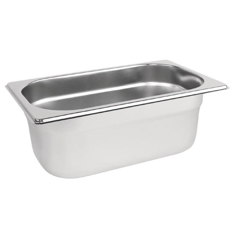 Vogue Stainless Steel 1/4 Gastronorm Pan 100mm