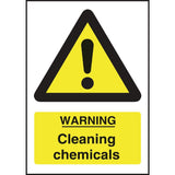 Warning Cleaning Chemicals Sign