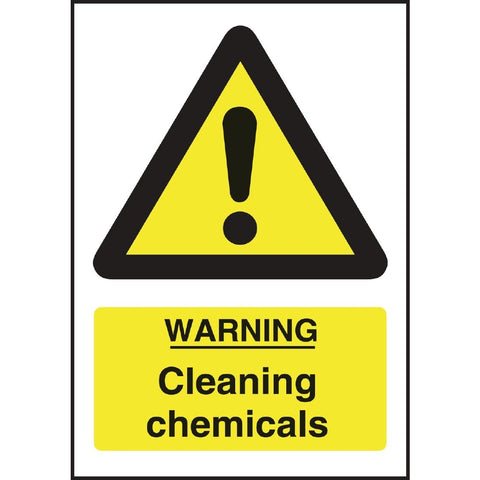 Warning Cleaning Chemicals Sign