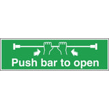 Push Bar To Open Sign