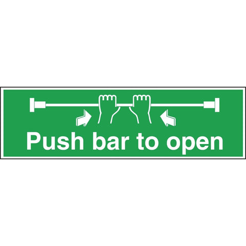 Push Bar To Open Sign