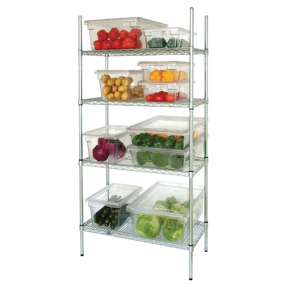 Vogue 4 Tier Wire Shelving Kit 1525x460mm