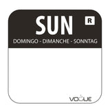 Hygiplas Removable Colour Coded Food Labels Sunday (1000 pack)