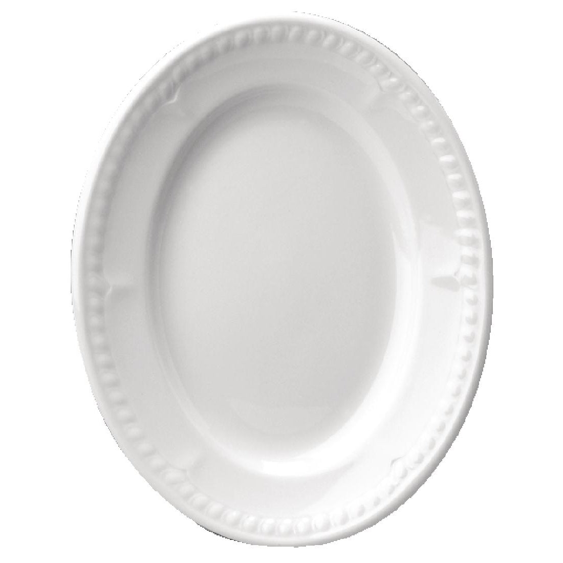 Churchill Buckingham White Oval Platters (Pack of 12)